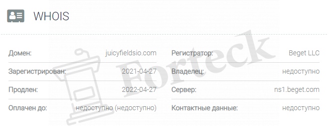 обзор официального сайта Juicyfieldsio