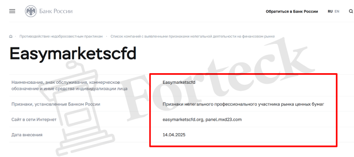 Easymarketscfd обман