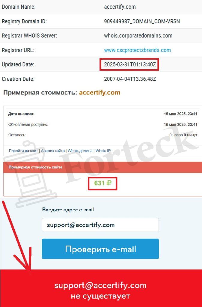 Accertify (accertify.com) – очередная шаблонная псевдоюридическая организация – 2