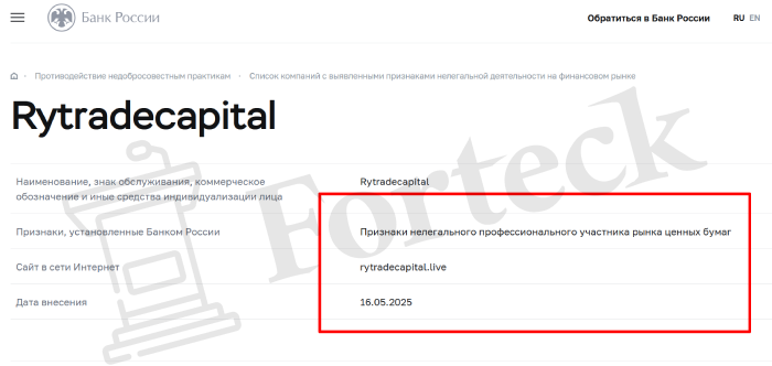 Rytradecapital обман