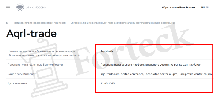 Aqrl-trade лицензия