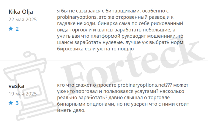Pro Binary Options отзывы