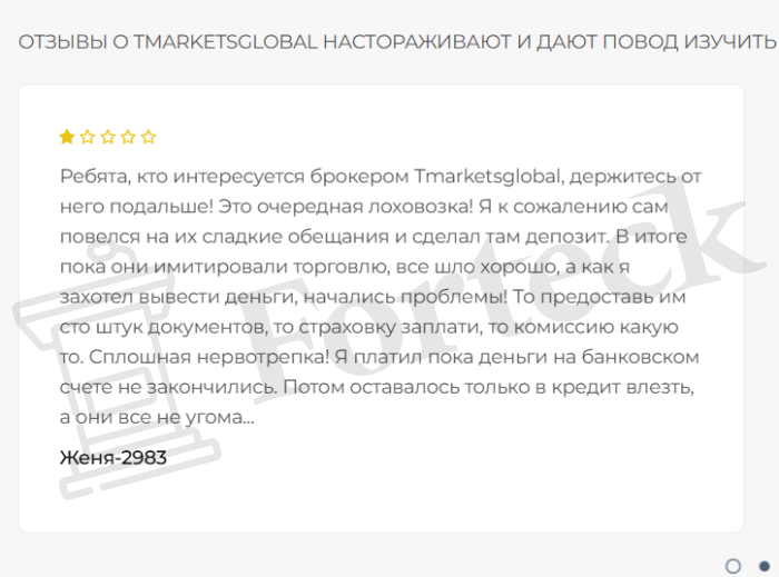 TMGLOBAL (tmarketsglobal.com) лжеброкер! Отзыв Forteck – 2