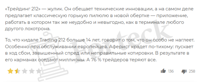 Trading 212 (trading212.com) лжеброкер! Отзыв Forteck – 2