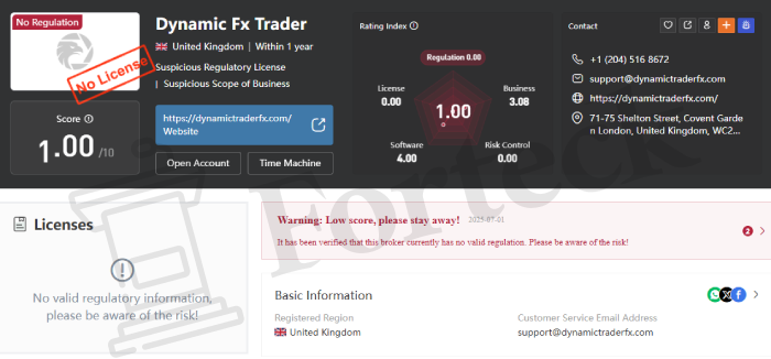 Dynamic Fx Trader (dynamictraderfx.com) лжеброкер! Отзыв Forteck – 2