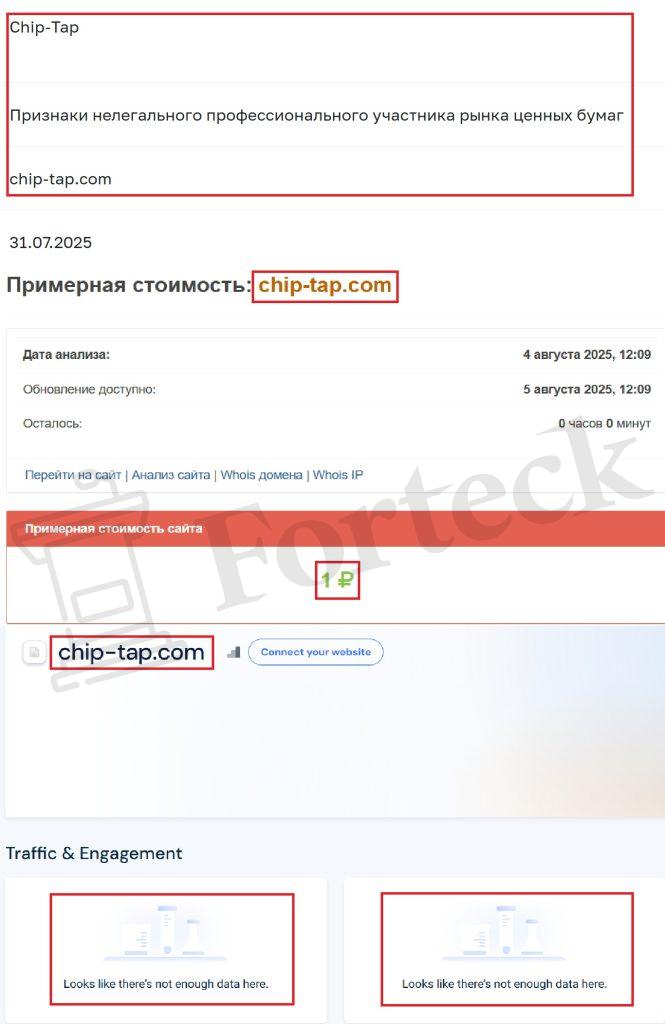 Лжеброкер Chip Tap (chip-tap.com). Отзывы и возврат денег – 3