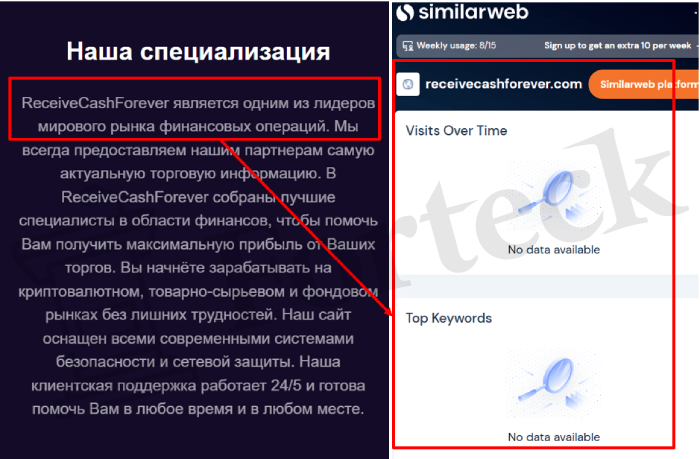 Мошеннический брокер ReceiveCashForever (receivecashforever.com) Отзывы и возврат денег! – 3