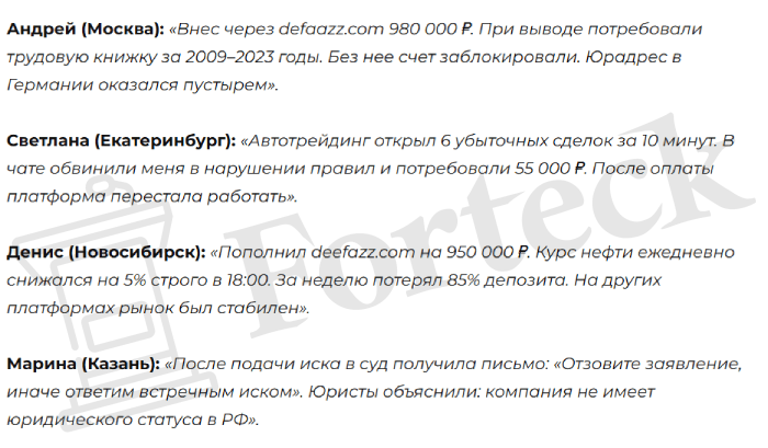 Мошеннический брокер Defazz (defaazz.com) Отзывы и возврат денег! – 5