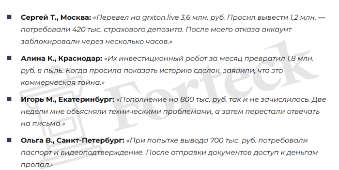 Мошеннический брокер Grxton (grxton.live) Отзывы и возврат денег! – 5