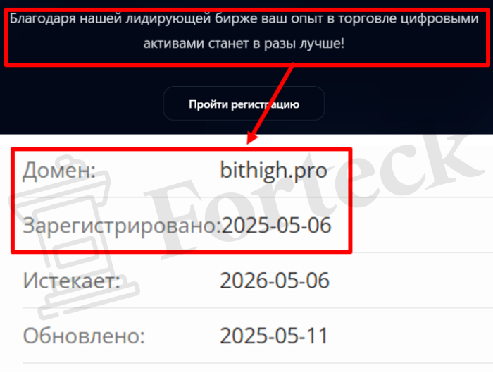 Мошенническая биржа BITHIGH.pro (bithigh.pro) Отзывы и возврат денег! – 2