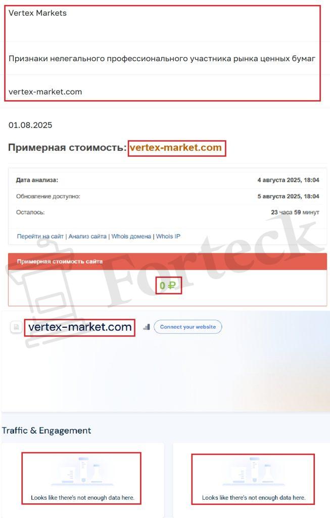 Лжеброкер Vertex Markets (vertex-market.com). Отзывы и возврат денег – 3