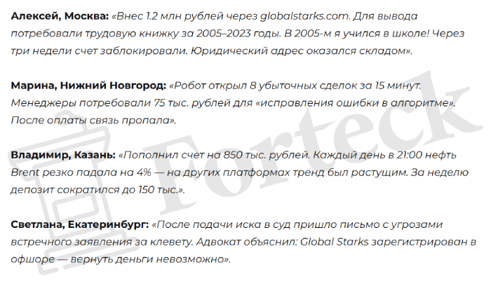 Мошеннический брокер Global Starks (globalstarks.com) Отзывы и возврат денег! – 5