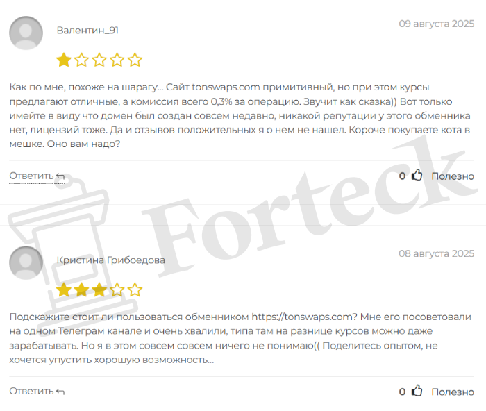 Мошеннический криптообменник TONSWAPS (tonswaps.net) Отзывы и возврат денег! – 5