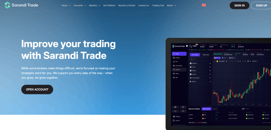 Мошеннический брокер Sarandi Trade (saranditrade.com) Отзывы и возврат денег! – 1